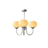 Stilvoller Marshmallow-Kronleuchter mit goldenem Finish und rosa Glasschirmen – 3 oder 5 Köpfe 15