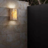 Außen-LED-Wandleuchte aus Travertinstein – IP65 Wasserdicht, Energieeffiziente Außenwandlampe für Garten und Terrasse 7