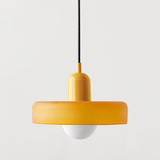 Bauhaus Pendelleuchte aus farbigem Glas – Moderne Deckenlampe mit verstellbarer Aufhängung 17