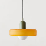 Bauhaus Pendelleuchte aus farbigem Glas – Moderne Deckenlampe mit verstellbarer Aufhängung 23