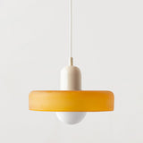 Bauhaus Pendelleuchte aus farbigem Glas – Moderne Deckenlampe mit verstellbarer Aufhängung 24
