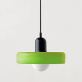 Bauhaus Pendelleuchte aus farbigem Glas – Moderne Deckenlampe mit verstellbarer Aufhängung 9