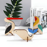 Dekorative Tier-Tischlampe aus Holz mit LED-Beleuchtung für Kinderzimmer – Pelikan, Wal, Tukan Designs 5