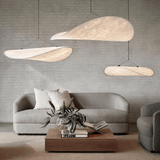 Dimmbar LED Deckenleuchte im Japandi Stil für Wohnzimmer und Schlafzimmer – Hochwertige Stoffe, 1x 10W, 2700K, 3650 lm 0