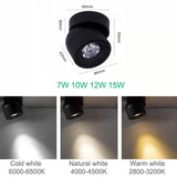Dimmbare LED Deckenleuchte für Wohnzimmer, 340° Drehbar, Warmweiß/Naturweiß/Kaltweiß 4