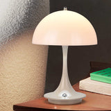 Elegante Akku Tischleuchte mit Dimmfunktion – Kabellose LED-Lampe aus Metall und Glas, 16 cm Durchmesser, 35 cm Höhe 0