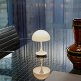 Elegante Akku Tischleuchte mit Dimmfunktion – Kabellose LED-Lampe aus Metall und Glas, 16 cm Durchmesser, 35 cm Höhe 8