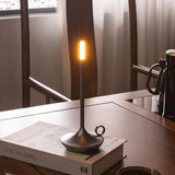 Elegante Dimmbar LED Lampe aus Aluminium – Warmes Licht, 30/50/100% Helligkeit, Wiederaufladbar, 23 cm Hoch1