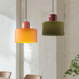 Elegante Pendelleuchte aus Glas mit E27 Fassung – Einstellbare Hängelampe für Esstisch, 17 cm hoch, 15 cm Durchmesser 1