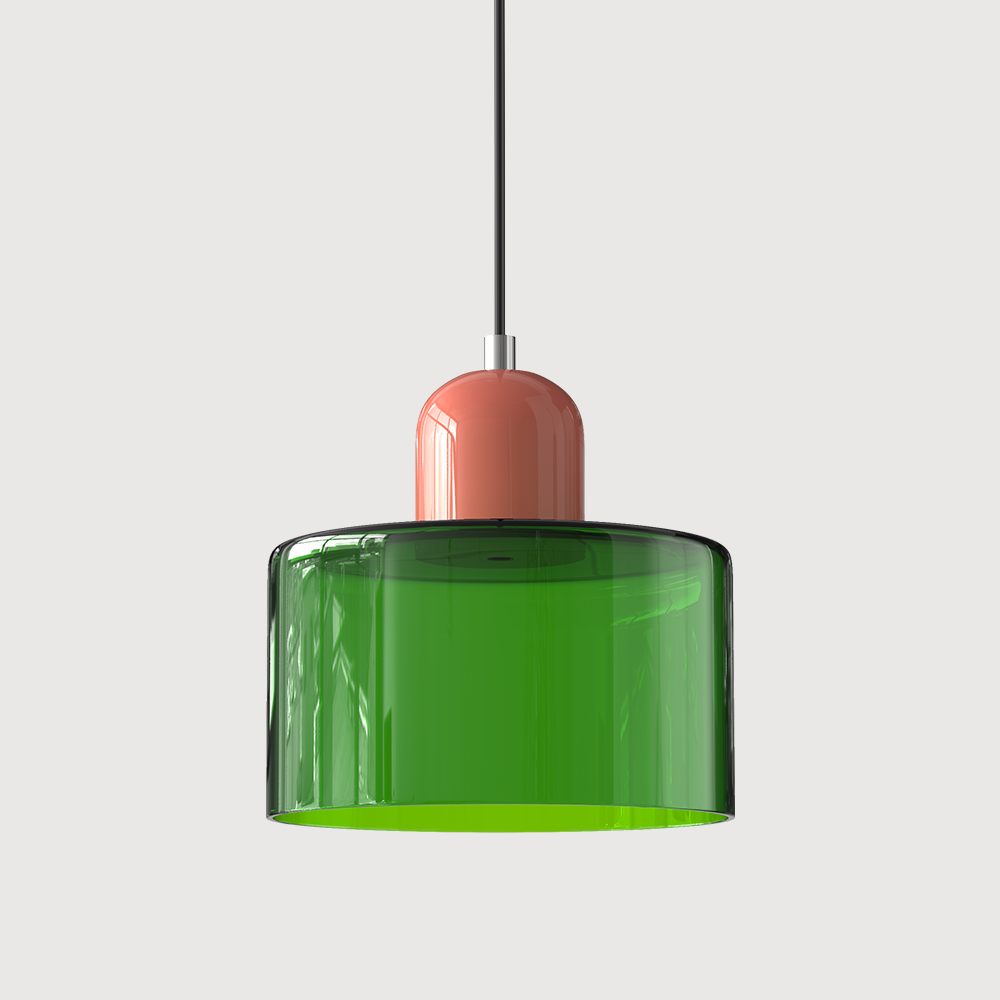 Elegante Pendelleuchte aus Glas mit E27 Fassung – Einstellbare Hängelampe für Esstisch, 17 cm hoch, 15 cm Durchmesser 10