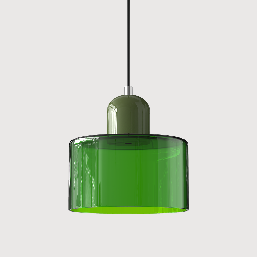 Elegante Pendelleuchte aus Glas mit E27 Fassung – Einstellbare Hängelampe für Esstisch, 17 cm hoch, 15 cm Durchmesser 11