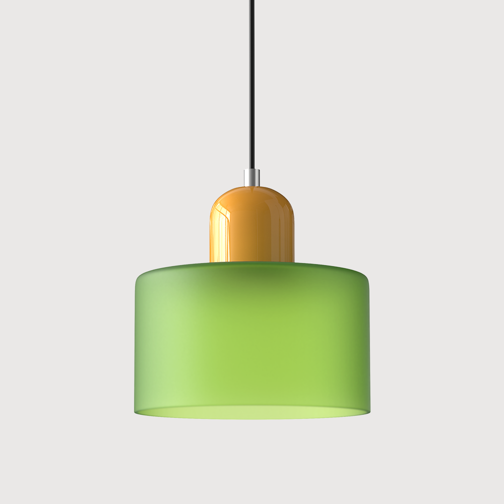 Elegante Pendelleuchte aus Glas mit E27 Fassung – Einstellbare Hängelampe für Esstisch, 17 cm hoch, 15 cm Durchmesser 15