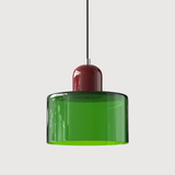 Elegante Pendelleuchte aus Glas mit E27 Fassung – Einstellbare Hängelampe für Esstisch, 17 cm hoch, 15 cm Durchmesser 17