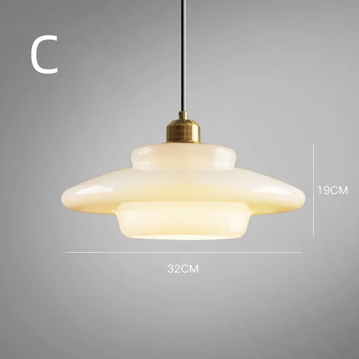 Elegante Pendelleuchte aus Milchglas für Esstisch – Verstellbare Hängelampe im Mid-Century Design, 1,5 m Kabellänge 10