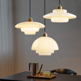 Elegante Pendelleuchte aus Milchglas für Esstisch – Verstellbare Hängelampe im Mid-Century Design, 1,5 m Kabellänge 3