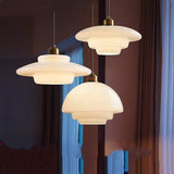 Elegante Pendelleuchte aus Milchglas für Esstisch – Verstellbare Hängelampe im Mid-Century Design, 1,5 m Kabellänge 9