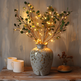 Feenlicht-Olivenzweig mit 120 LEDs – 70 cm Warmweißes Licht für Dekoration 0