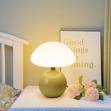 Französische Creme Tischlampe – LED Tischleuchte mit 3 Farben Einstellbar, Keramik und PVC, 20cm Durchmesser 5
