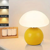 Französische Creme Tischlampe – LED Tischleuchte mit 3 Farben Einstellbar, Keramik und PVC, 20cm Durchmesser 6