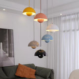 Halbkreisförmiger Moderner Kronleuchter – Skandinavisches Design in Lebendigen Farben, LED-Beleuchtung für Esszimmer und Wohnzimmer 1