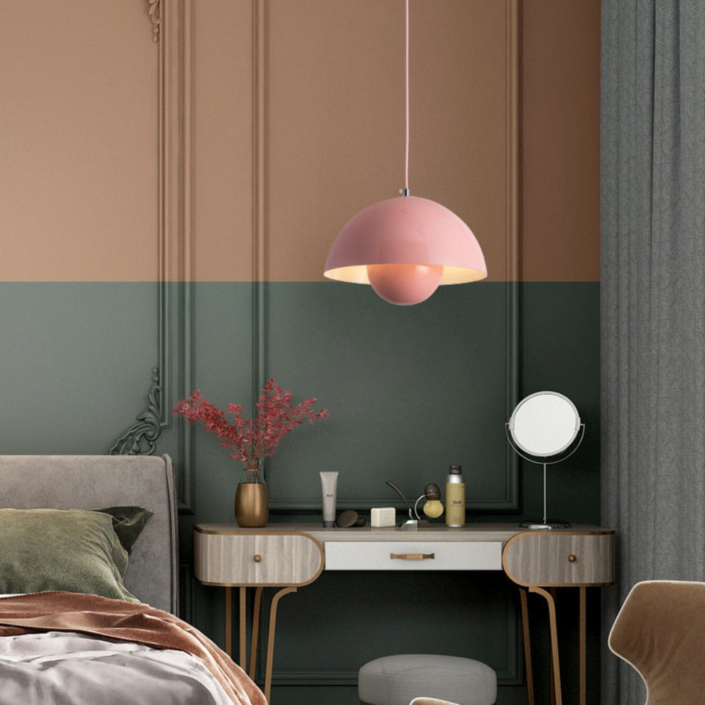 Halbkreisförmiger Moderner Kronleuchter – Skandinavisches Design in Lebendigen Farben, LED-Beleuchtung für Esszimmer und Wohnzimmer 11