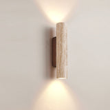 Japandi Travertine Wandleuchte Innen – LED Up-Down Beleuchtung, Minimalistisches Design aus Naturstein, Warmes Licht 3000K 4