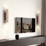 Japandi Travertine Wandleuchte Innen – LED Up-Down Beleuchtung, Minimalistisches Design aus Naturstein, Warmes Licht 3000K 5