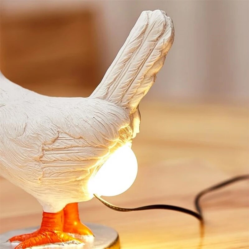 Lustige Hühner-Tischlampe – Kabellose LED-Nachtischlampe für Innenräume, Party-Dekoration, Kompakt und Energieeffizient 1