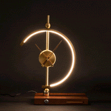 Luxuriöse Lampenuhr mit kabellosem Ladegerät – Moderne LED Tischlampe für Zuhause und Büro 5