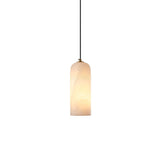 Mid-Century Pendelleuchte aus Alabaster mit Messingdetails – Elegante Hängelampe für Esszimmer und Foyer 0
