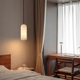 Mid-Century Pendelleuchte aus Alabaster mit Messingdetails – Elegante Hängelampe für Esszimmer und Foyer 5