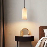 Mid-Century Pendelleuchte aus Alabaster mit Messingdetails – Elegante Hängelampe für Esszimmer und Foyer 6
