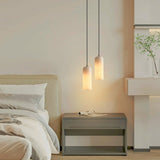 Mid-Century Pendelleuchte aus Alabaster mit Messingdetails – Elegante Hängelampe für Esszimmer und Foyer 7