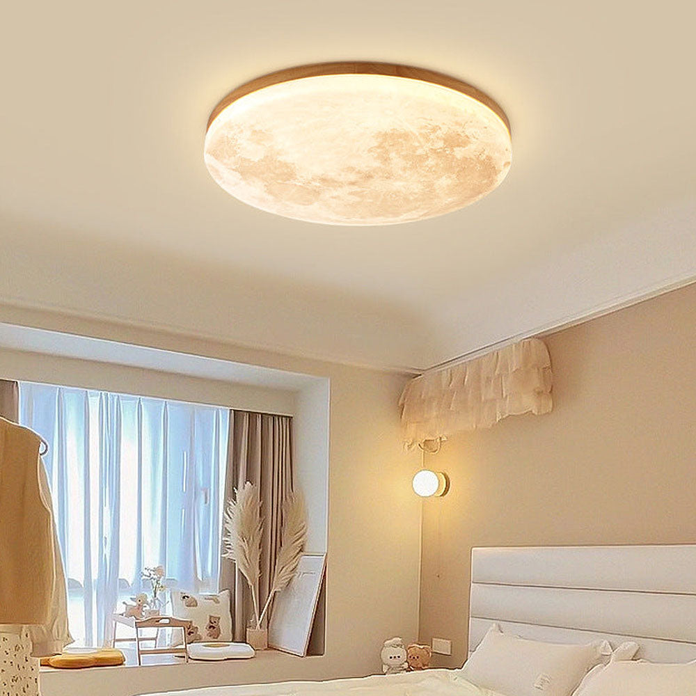 Minimalistische LED Deckenleuchte aus Holz und Acryl – Warmweiß für Wohnzimmer und Schlafzimmer 1