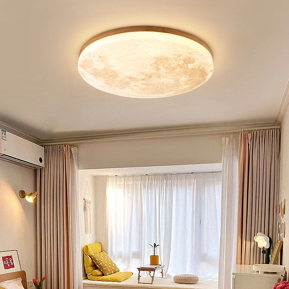 Minimalistische LED Deckenleuchte aus Holz und Acryl – Warmweiß für Wohnzimmer und Schlafzimmer 2