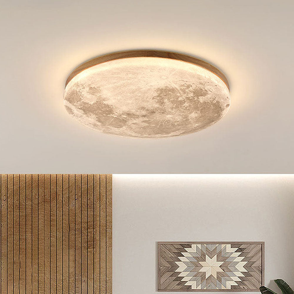 Minimalistische LED Deckenleuchte aus Holz und Acryl – Warmweiß für Wohnzimmer und Schlafzimmer 3