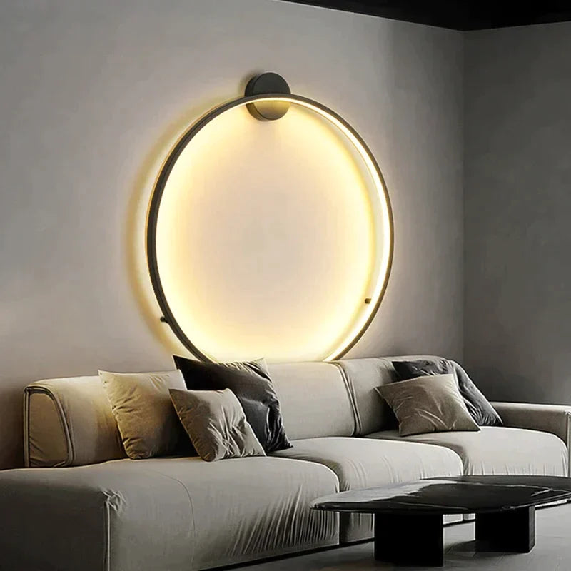 Minimalistische Runde LED Wandleuchte – Elegante Wandlampe für Sanfte Beleuchtung Innen 0