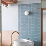 Minimalistische Runde Wandleuchte aus Glas – Dioscuri mit Frosted Glass und Eisenbasis 3