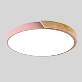 Skandinavische Holz-Deckenleuchte mit LED – Kreisförmige Macaroon Lampe für Schlafzimmer und Arbeitszimmer