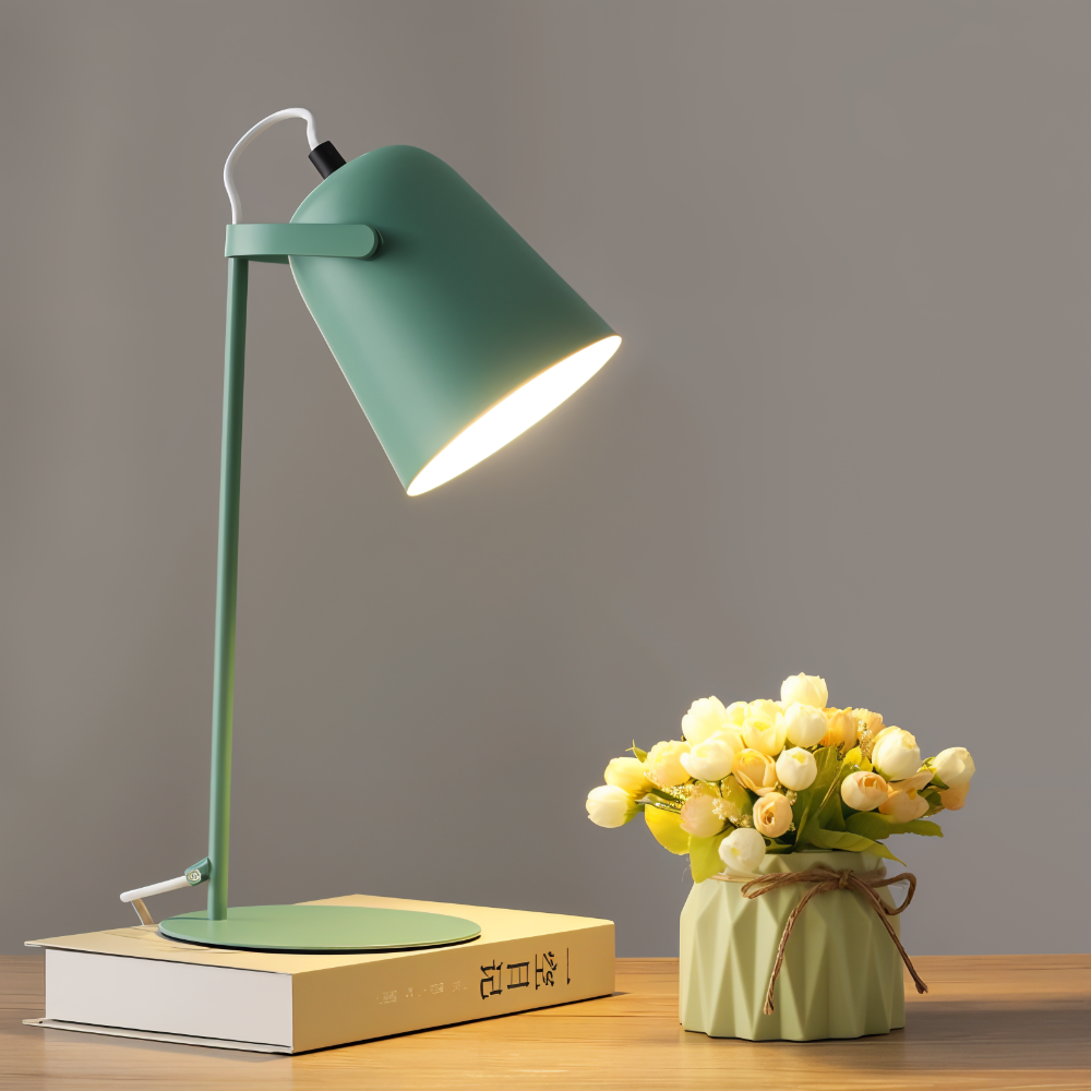 Moderne Rotierende Tischlampe mit Verstellbarem Winkel – Augenfreundliche LED Tischleuchte in Macaron-Farben für Nachttisch und Schreibtisch 2