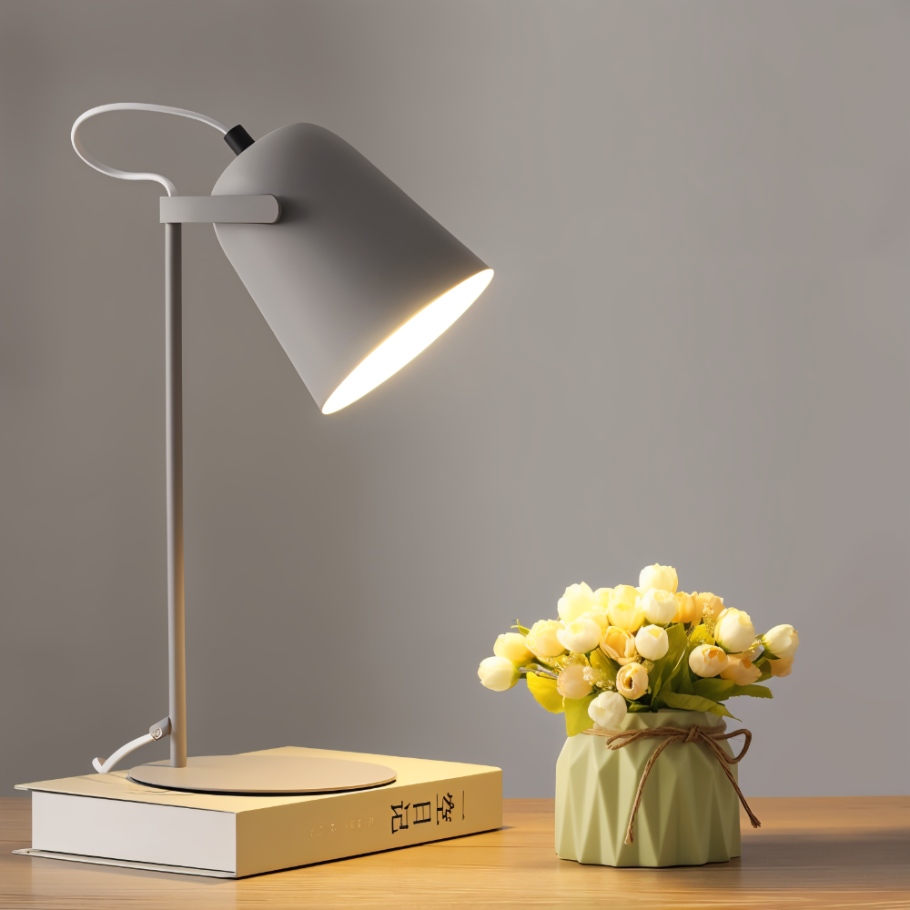 Moderne Rotierende Tischlampe mit Verstellbarem Winkel – Augenfreundliche LED Tischleuchte in Macaron-Farben für Nachttisch und Schreibtisch 5