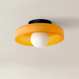 Moderne Runde Deckenleuchte aus Glas für Wohnzimmer – Elegante LED Deckenlampe mit G9 Leuchtmittel, Energieeffizient und Einfache Montage 0