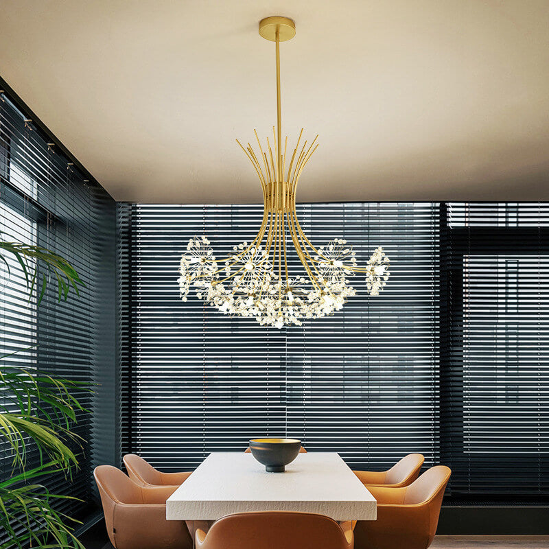 Moderner Kristall Kronleuchter mit 13-19 Lichtern – Eleganter LED-Lampen-Schirm aus Glas und Eisen für Wohnzimmer und Esszimmer 1