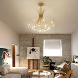 Moderner Kristall Kronleuchter mit 13-19 Lichtern – Eleganter LED-Lampen-Schirm aus Glas und Eisen für Wohnzimmer und Esszimmer 3