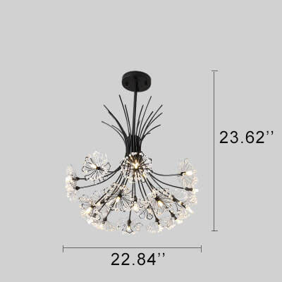 Moderner Kristall Kronleuchter mit 13-19 Lichtern – Eleganter LED-Lampen-Schirm aus Glas und Eisen für Wohnzimmer und Esszimmer 4
