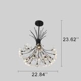 Moderner Kristall Kronleuchter mit 13-19 Lichtern – Eleganter LED-Lampen-Schirm aus Glas und Eisen für Wohnzimmer und Esszimmer 4