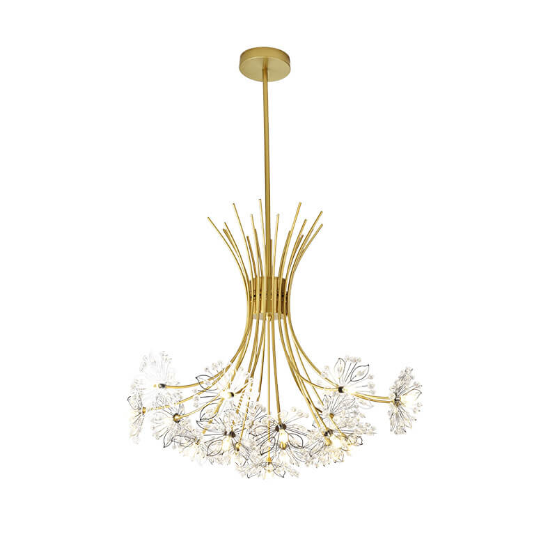 Moderner Kristall Kronleuchter mit 13-19 Lichtern – Eleganter LED-Lampen-Schirm aus Glas und Eisen für Wohnzimmer und Esszimmer 6
