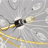Moderner Kristall Kronleuchter mit 13-19 Lichtern – Eleganter LED-Lampen-Schirm aus Glas und Eisen für Wohnzimmer und Esszimmer 9