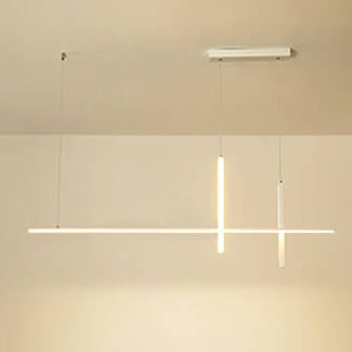 Moderner Schwarzer LED-Kronleuchter für Esszimmer und Cafés – Minimalistisches Design mit Integrierter Beleuchtung, 80-150cm 10