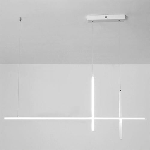 Moderner Schwarzer LED-Kronleuchter für Esszimmer und Cafés – Minimalistisches Design mit Integrierter Beleuchtung, 80-150cm 11